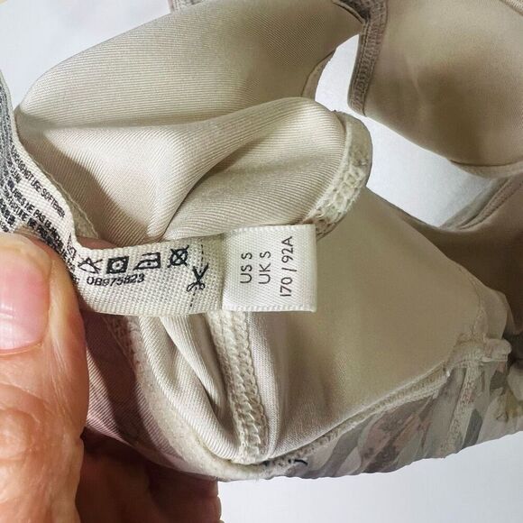 Free People Movement Sports Bra Pink Tan Gray Camouflage Small - Picture 7 of 7